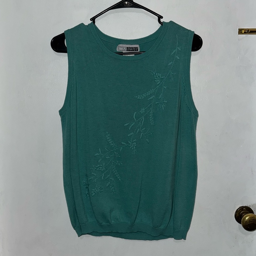 Vintage embroidered sweater vest